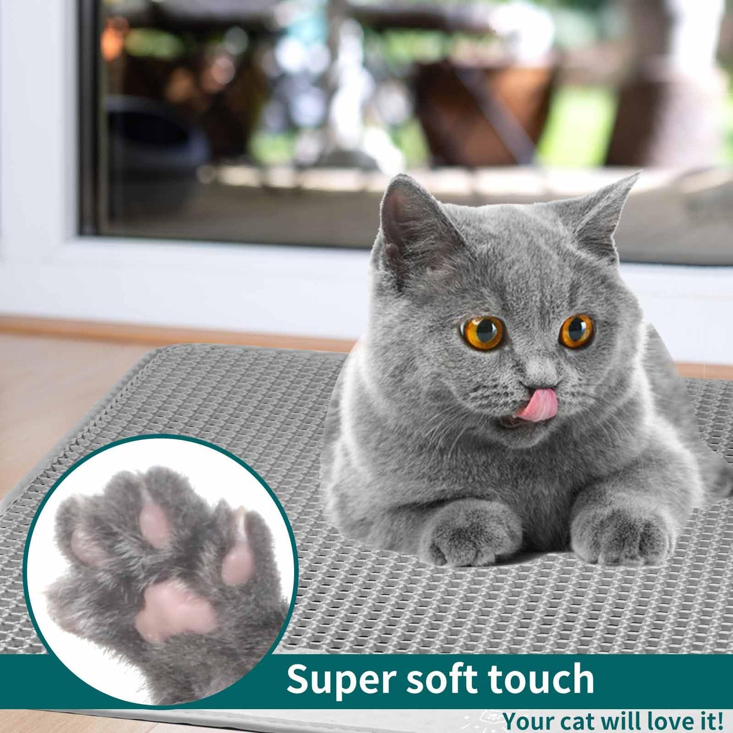 Meowgic Paws Cat Litter Mat 21.7" x 16.9"